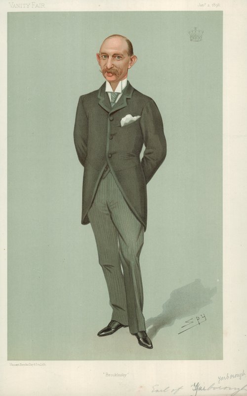 Hrabia Yarborough, Brocklesby, 2 stycznia 1896, komiks Vanity Fair autorstwa Leslie Matthew Ward