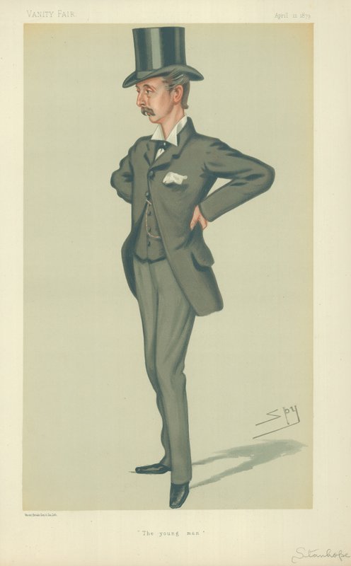 The Hon Edward Stanhope MP, The young man, 12 kwietnia 1879, komiks Vanity Fair autorstwa Leslie Matthew Ward