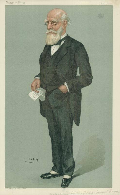 Lord Strathcona i Mount Royal, Kanada w Londynie, 19 kwietnia 1900, komiks Vanity Fair autorstwa Leslie Matthew Ward