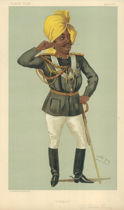 Maraj Sir Partab Singh, Jodhpur, 27 sierpnia 1887, Vanity Fair Cartoon autorstwa Leslie Matthew Ward