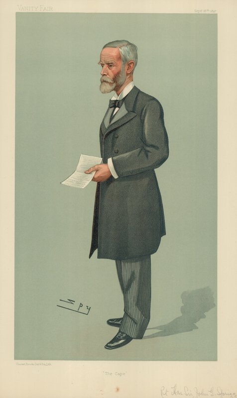 The Right Hon Sir John Gordon Sprigg, The Cape, 16 września 1897, komiks Vanity Fair autorstwa Leslie Matthew Ward