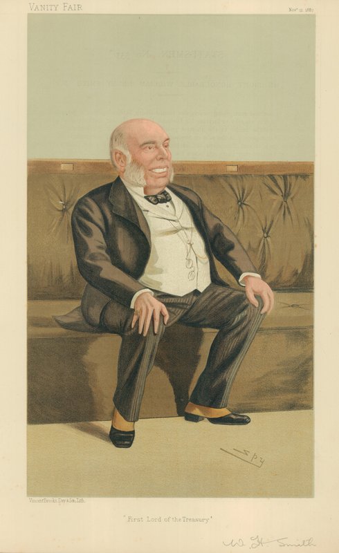 The Right Hon William Henry Smith, Pierwszy Lord Skarbu, 12 listopada 1887, rysunek Vanity Fair autorstwa Leslie Matthew Ward