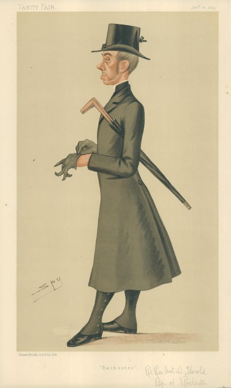 Prawy wielebny Anthony Wilson Thorold, biskup Rochester, Rochester, 10 stycznia 1885, rysunek Vanity Fair autorstwa Leslie Matthew Ward