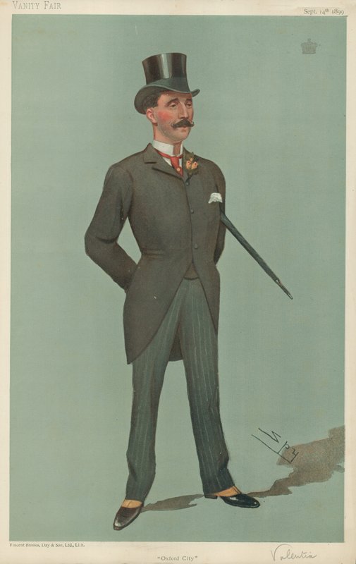 Wicehrabia Valentia, Oxford City, 14 września 1899, komiks Vanity Fair autorstwa Leslie Matthew Ward