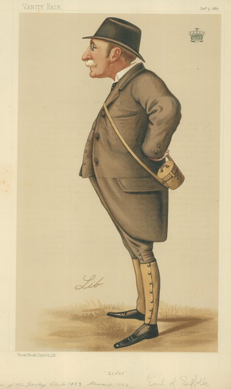 Hrabia Suffolk i Berkshire, Dover, 31 grudnia 1887, komiks Vanity Fair autorstwa Liborio Prosperi