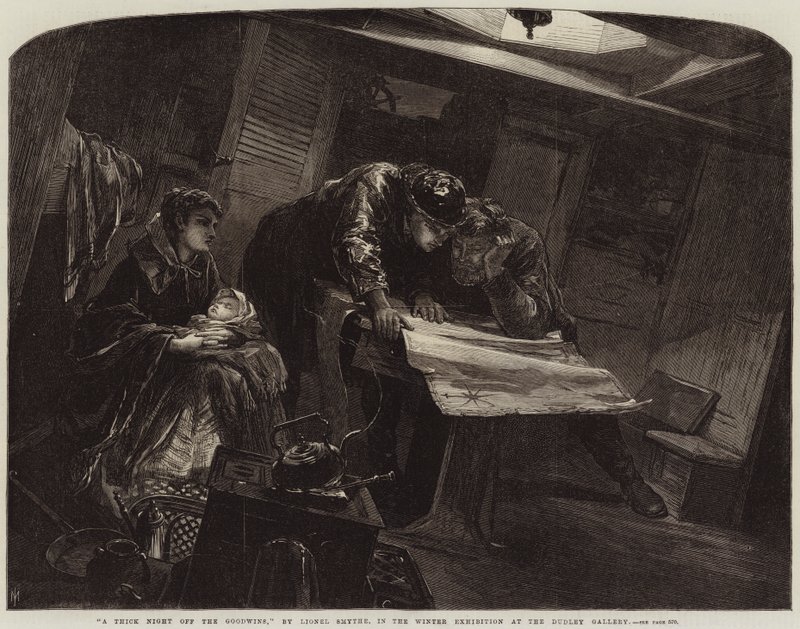 Gruba noc z dala od Goodwins autorstwa Lionel Percy Smythe
