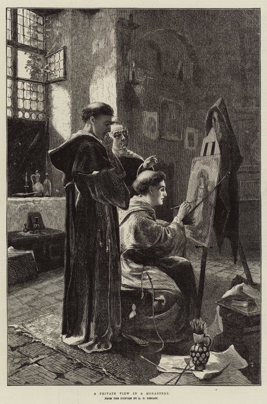 Prywatny widok w klasztorze autorstwa Lionel Charles Henley