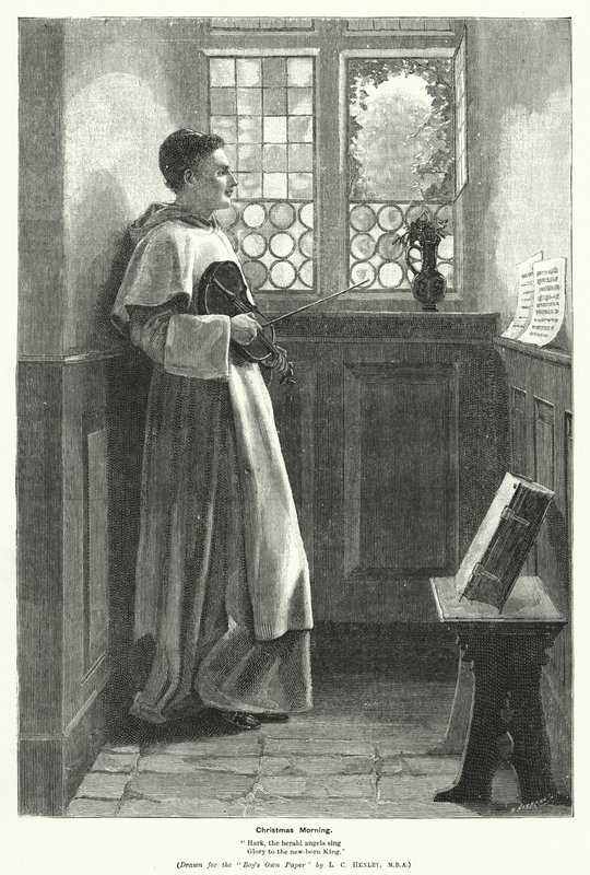 Świąteczny poranek (grawerowanie) autorstwa Lionel Charles Henley