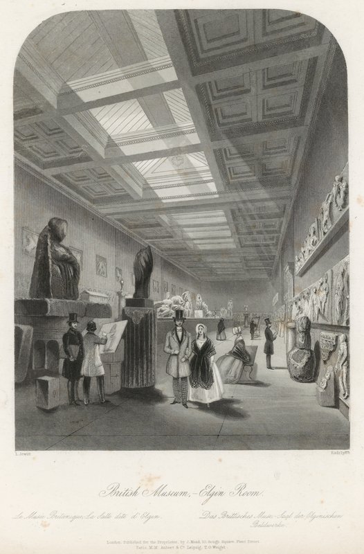 Elgin Room w British Museum autorstwa Llewellyn Jewitt