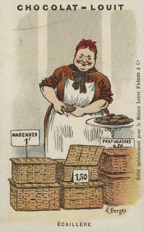 Ecaillere (chromolitho) autorstwa Louis Borgex
