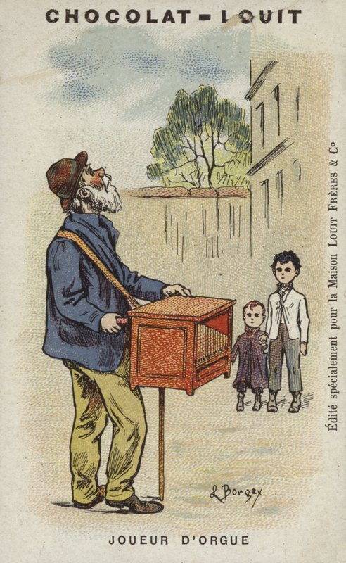 Organista (chromolitho) autorstwa Louis Borgex