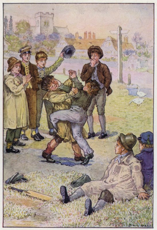Ilustracja do Dni Szkolnych Toma Browna autorstwa Louis John Rhead