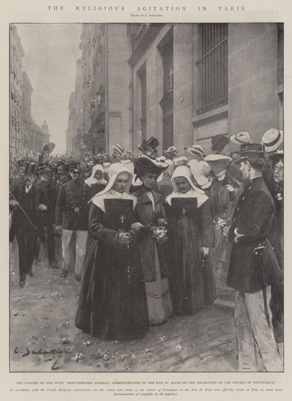 Agitacja religijna w Paryżu autorstwa Louis Remy Sabattier