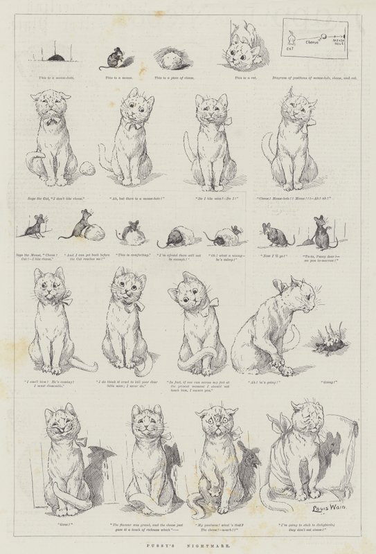 Koszmar cipki autorstwa Louis Wain
