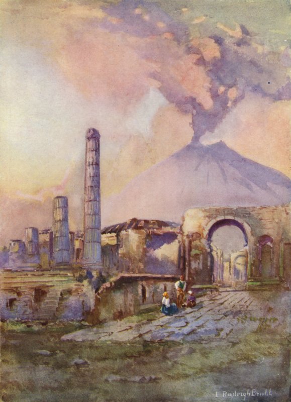 Pompeje, Wezuwiusz w oddali autorstwa Louis Burleigh Bruhl