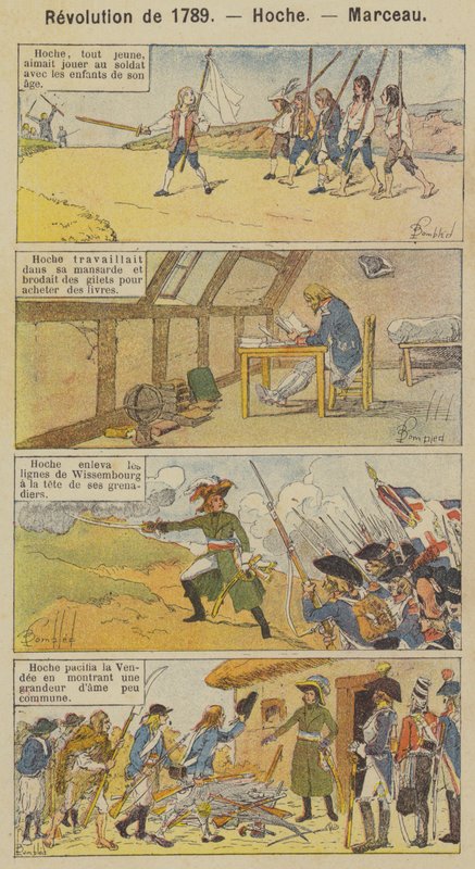 Rewolucja 1789, Hoche, Marceau (kolor lito) autorstwa Louis Charles (after) Bombled
