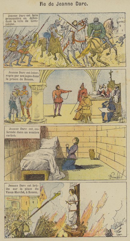 Życie Jeanne Darc (litografia kolorowa) autorstwa Louis Charles (after) Bombled