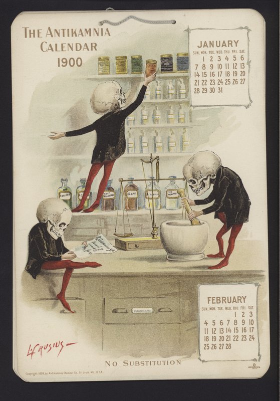 Ilustracja do kalendarza antykamnijskiego, 1900 autorstwa Louis Crucius or Crusuius