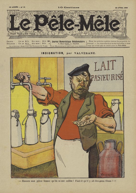 Oburzenie. Ilustracja do Le Pele-Mele, 1906 autorstwa Louis Denis Valverane