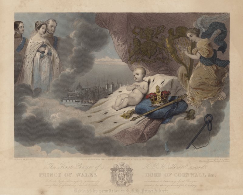 Pierwsza modlitwa księcia Walii, księcia Alberta Edwarda, przyszłego króla Edwarda VII, 1842 r autorstwa Louis Gallait