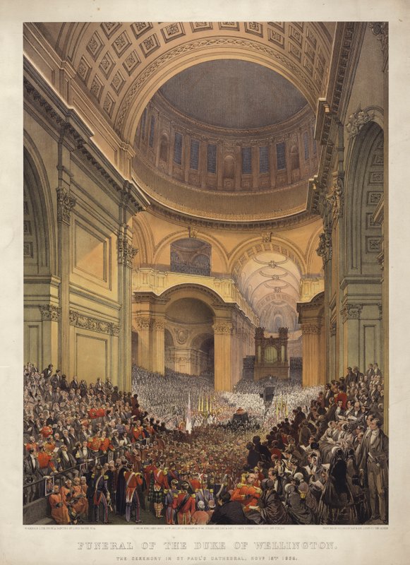 Pogrzeb księcia Wellington, uroczystość w katedrze św. Pawła, 18 listopada 1852 r. autorstwa Louis Haghe