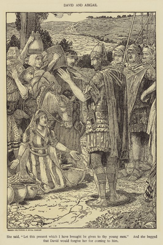 Dawid i Abigail autorstwa Louis John Rhead
