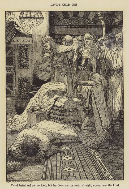 Umiera dziecko Davida autorstwa Louis John Rhead