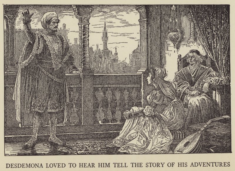 Desdemona uwielbiał słuchać, jak opowiada o swoich przygodach autorstwa Louis John Rhead