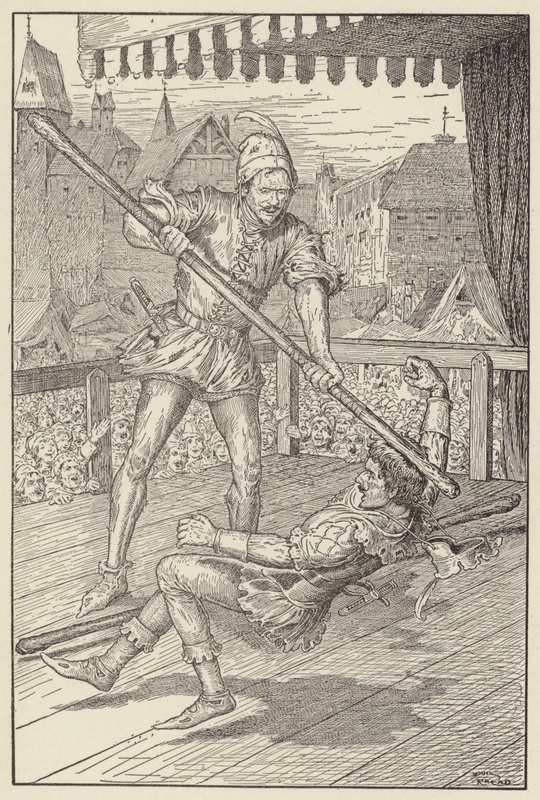 Uderzył Erica całą i prosto w czaszkę autorstwa Louis John Rhead