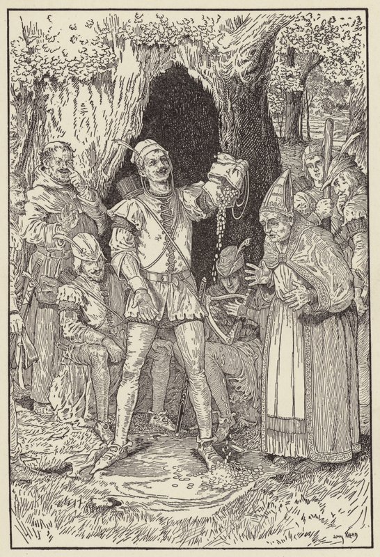 Masz dość pieniędzy, panie, zacytuję mały John, by zapłacić rachunek autorstwa Louis John Rhead