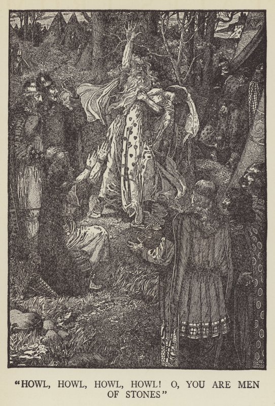 Wyć, wyć, wyć, wyć! o, jesteście ludźmi z kamienia! autorstwa Louis John Rhead