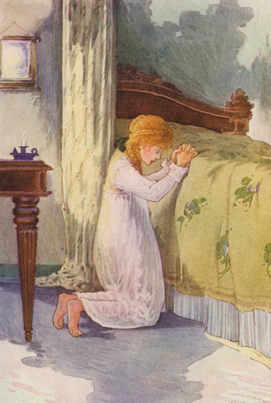 Ilustracja do Heidi autorstwa Johanny Spyri (kolorowa litografia) autorstwa Louis John Rhead