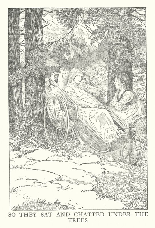 Ilustracja do Heidi autorstwa Johanny Spyri (litografia) autorstwa Louis John Rhead