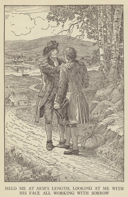 Ilustracja do filmu Porwana autorstwa Roberta Louisa Stevensona autorstwa Louis John Rhead