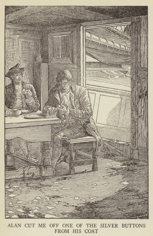 Ilustracja do filmu Porwana autorstwa Roberta Louisa Stevensona autorstwa Louis John Rhead