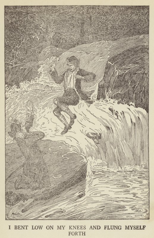 Ilustracja do filmu Porwana autorstwa Roberta Louisa Stevensona autorstwa Louis John Rhead