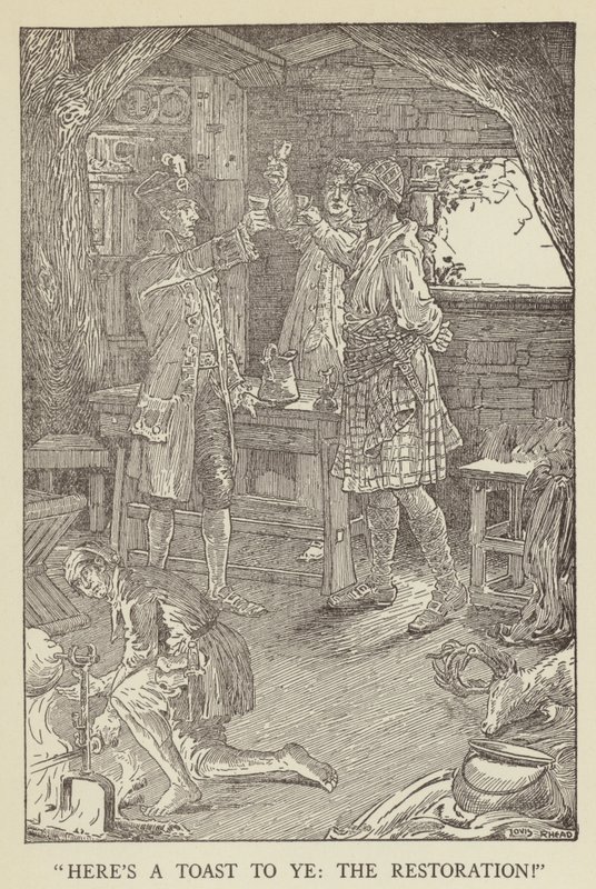 Ilustracja do filmu Porwana autorstwa Roberta Louisa Stevensona autorstwa Louis John Rhead