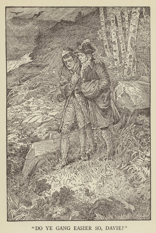 Ilustracja do filmu Porwana autorstwa Roberta Louisa Stevensona autorstwa Louis John Rhead