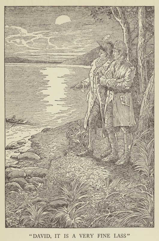 Ilustracja do filmu Porwana autorstwa Roberta Louisa Stevensona autorstwa Louis John Rhead