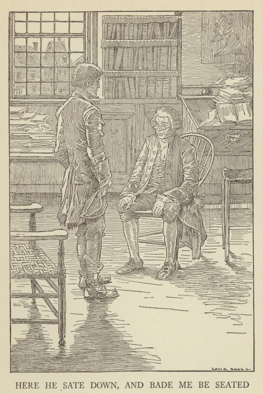 Ilustracja do filmu Porwana autorstwa Roberta Louisa Stevensona autorstwa Louis John Rhead