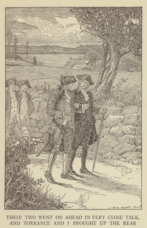 Ilustracja do filmu Porwana autorstwa Roberta Louisa Stevensona autorstwa Louis John Rhead