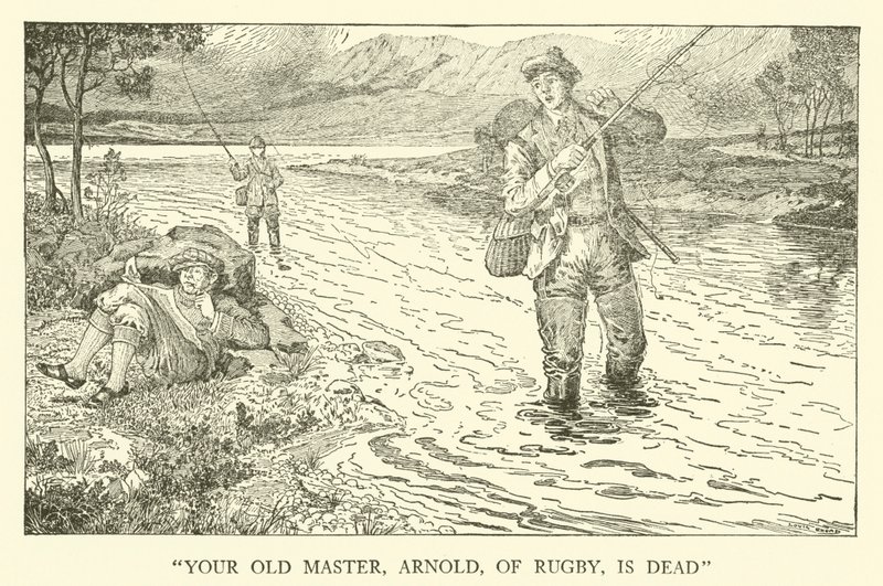 Ilustracja do Dni Szkolnych Toma Browna (grawerowanie) autorstwa Louis John Rhead