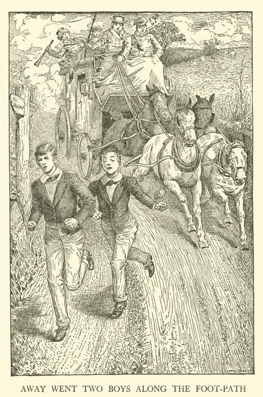 Ilustracja do Dni Szkolnych Toma Browna (grawerowanie) autorstwa Louis John Rhead