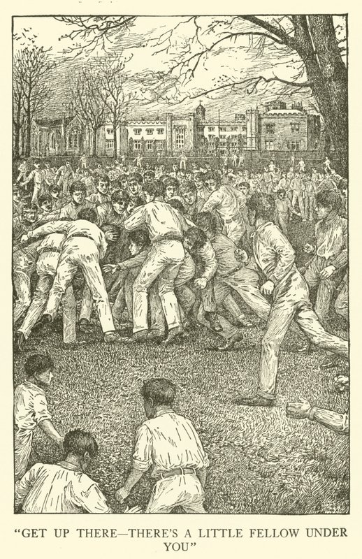 Ilustracja do Dni Szkolnych Toma Browna (grawerowanie) autorstwa Louis John Rhead