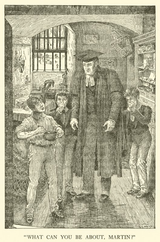 Ilustracja do Dni Szkolnych Toma Browna (grawerowanie) autorstwa Louis John Rhead