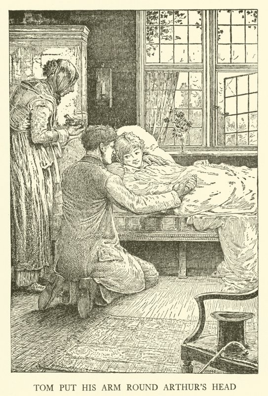 Ilustracja do Dni Szkolnych Toma Browna (grawerowanie) autorstwa Louis John Rhead
