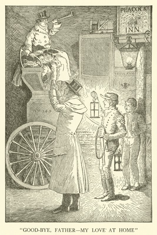Ilustracja do Dni Szkolnych Toma Browna (grawerowanie) autorstwa Louis John Rhead