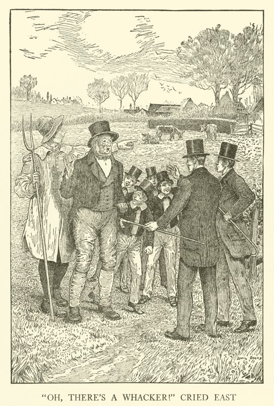 Ilustracja do Dni Szkolnych Toma Browna (grawerowanie) autorstwa Louis John Rhead