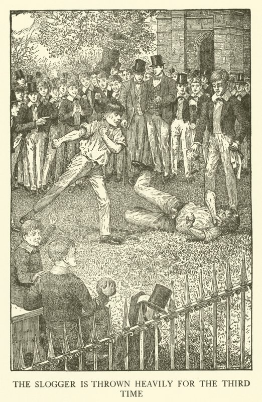 Ilustracja do Dni Szkolnych Toma Browna (grawerowanie) autorstwa Louis John Rhead