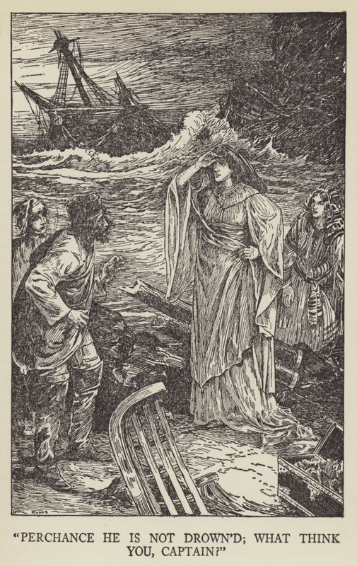 Być może nie utonął; co myślisz, kapitanie? autorstwa Louis John Rhead